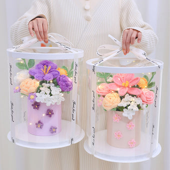 compare product Knitted Rose Tulip Bouquet Gift Box