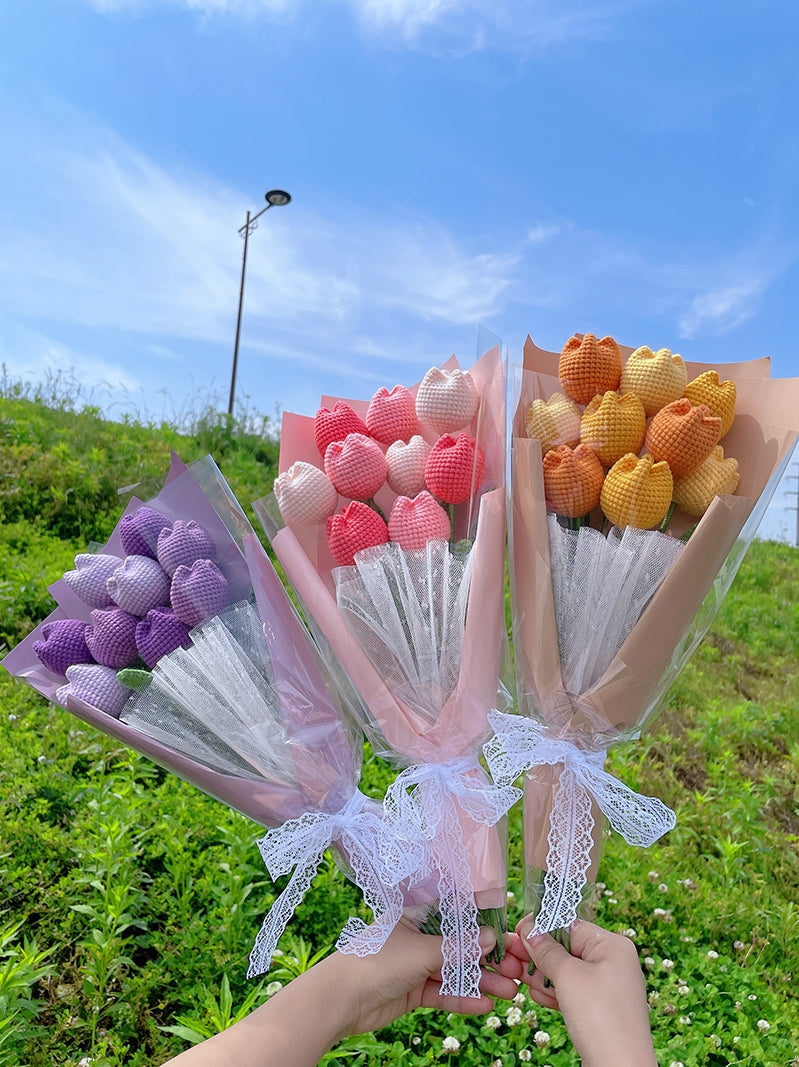 Hand Crocheted Tulip Bouquet