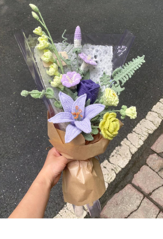 Purple lily mix and match bouquet