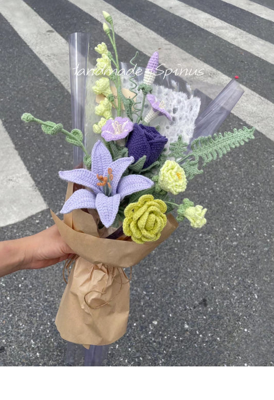 Purple lily mix and match bouquet