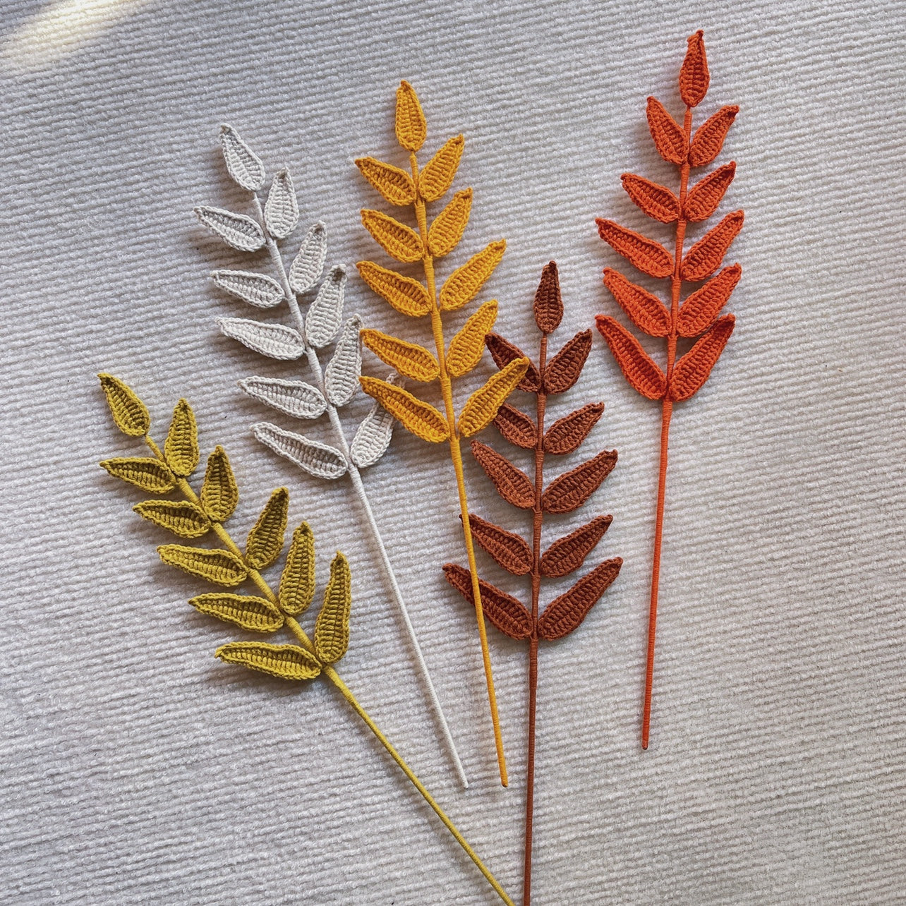 Handwoven leaves of dogtail grass