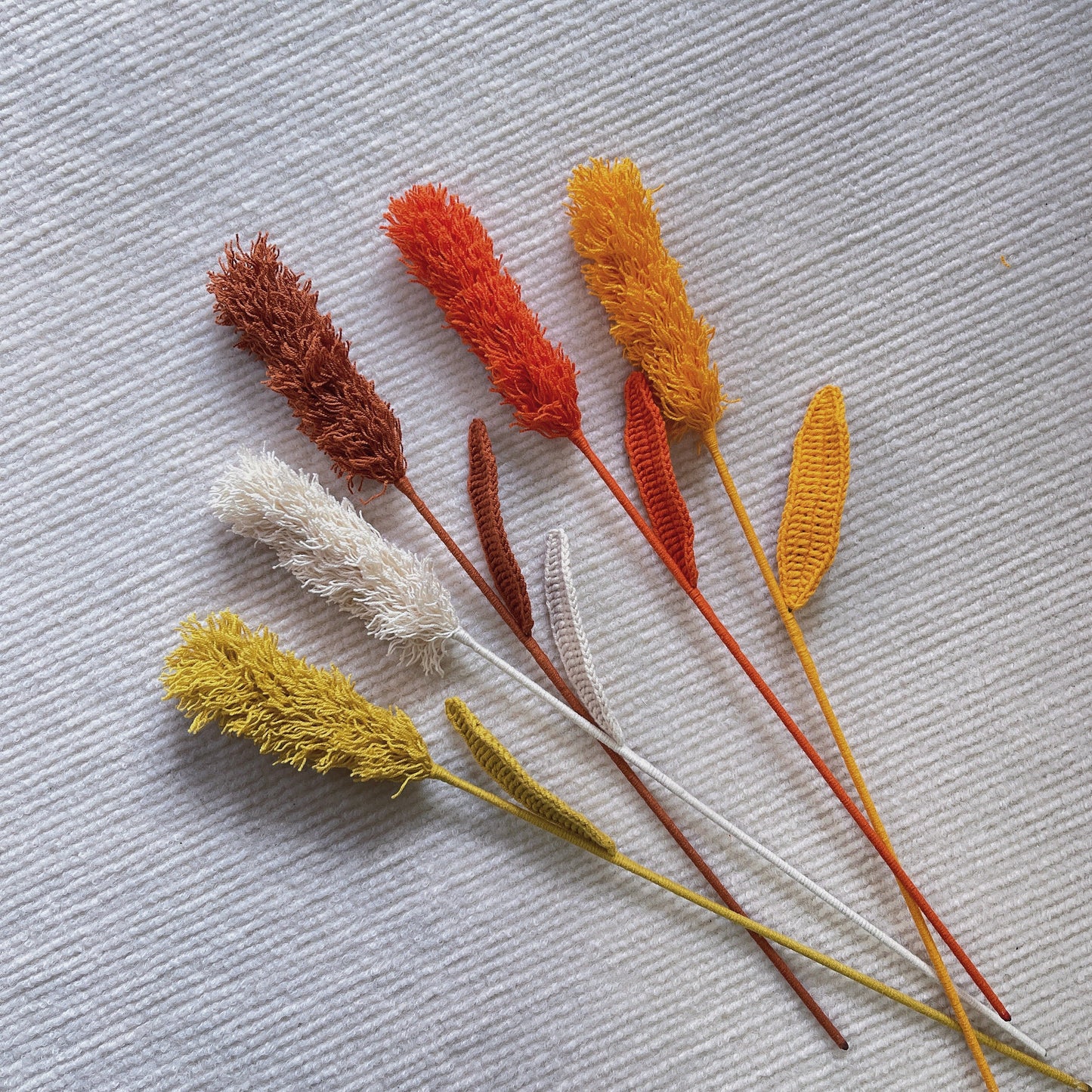 Handwoven leaves of dogtail grass