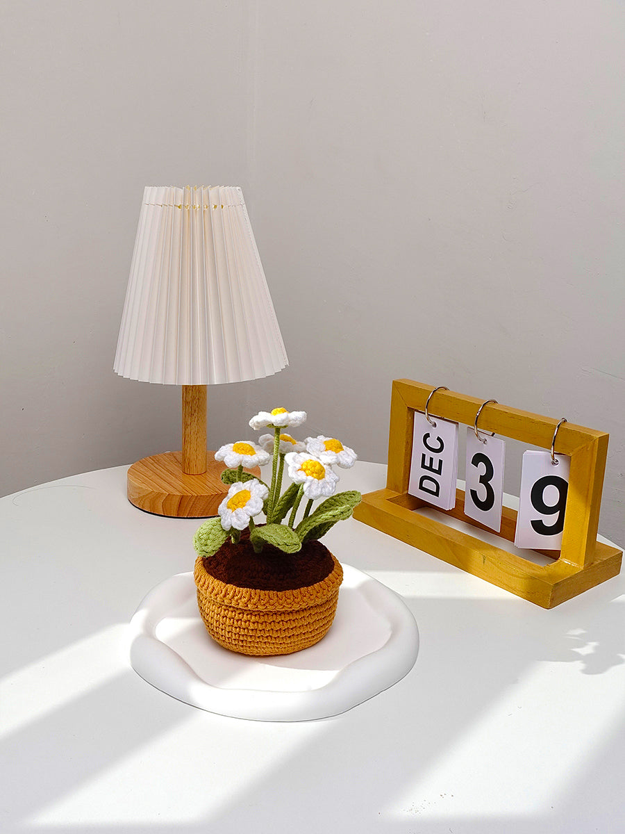 Handmade crocheted large potted plant