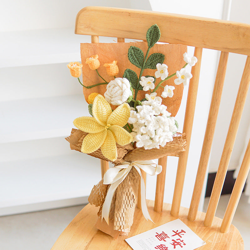 Handwoven lily Mixed Hydrangea Bouquet