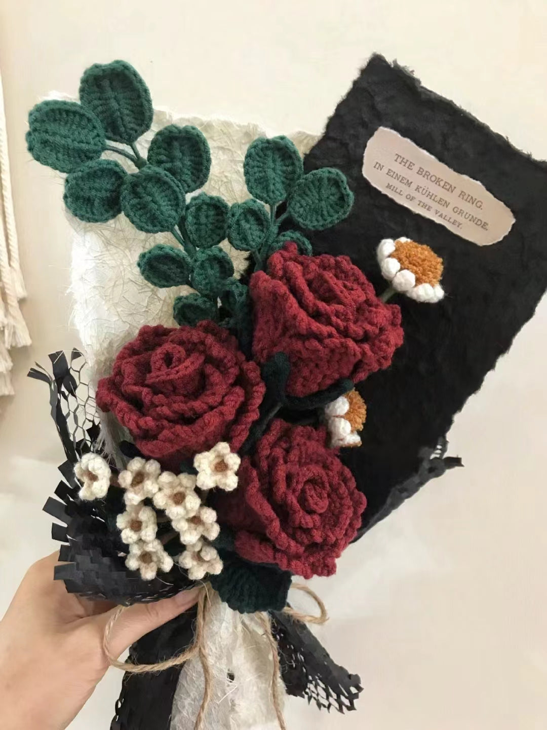 Vintage Roselle Rose Handwoven Bouquet