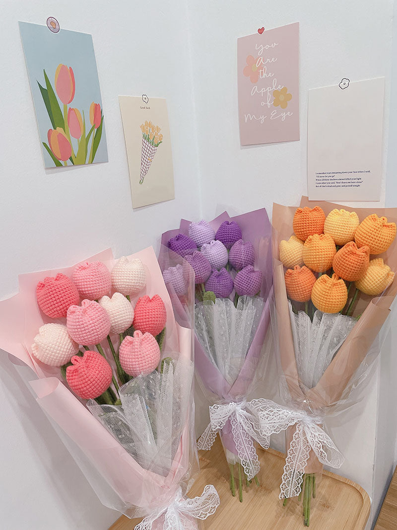 Hand Crocheted Tulip Bouquet