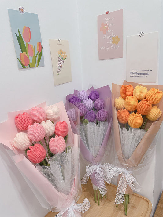 Hand Crocheted Tulip Bouquet