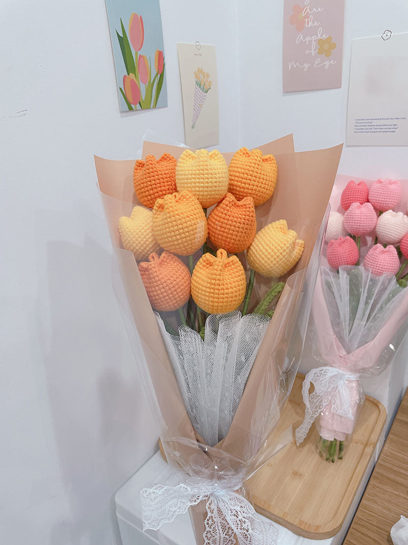 Hand Crocheted Tulip Bouquet