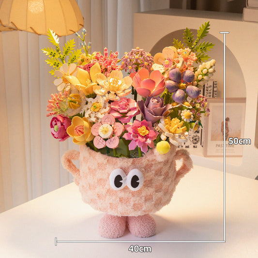 Handmade building block flower bouquet