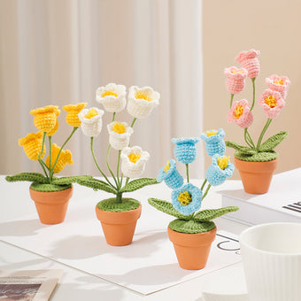 compare product Handmade lily of the Valley  Woven Potted Plants Completed