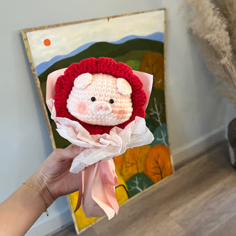 compare product Hand Knitted Cute Pig Bouquet