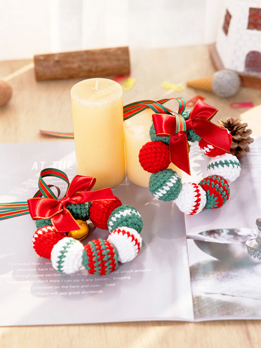 Christmas Fur Ball Wreath