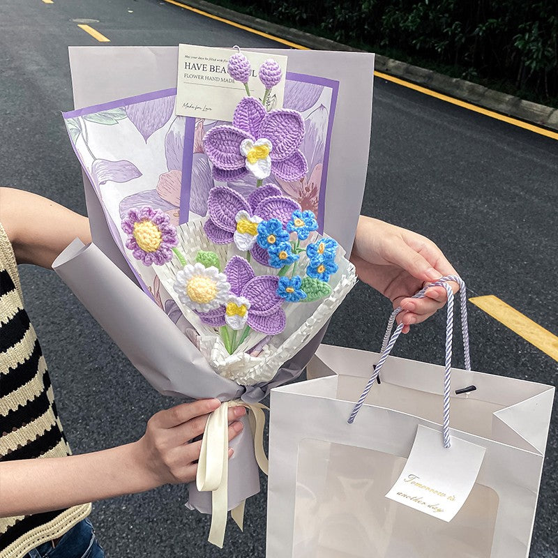 Hand Crocheted Phalaenopsis Bouquet