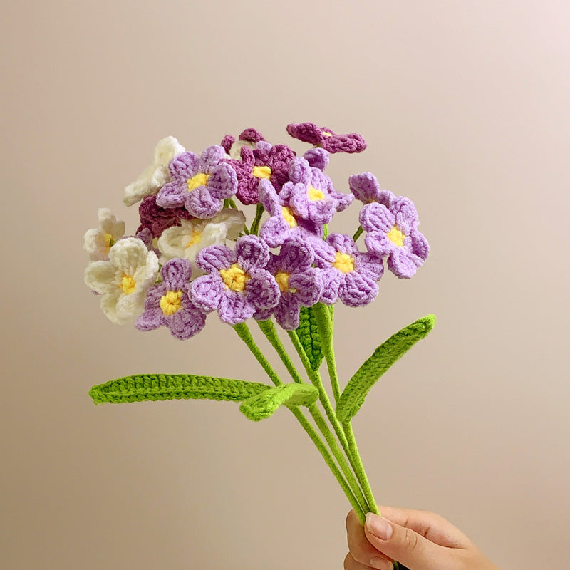 Handwoven forget-me-not flowers