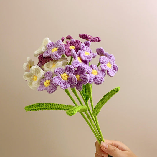 Handwoven forget-me-not flowers