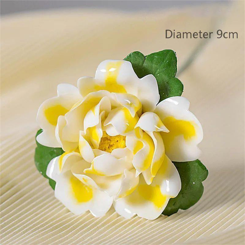 Ceramic handmade porcelain flower art decoration home living room decoration