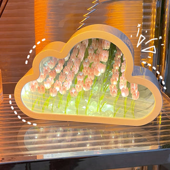 compare product Cloud tulip mirror + sea of roses + night light