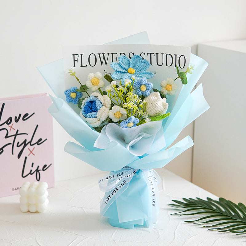 Hand Knitted Cosmos bipinnatus Mixed Bouquet