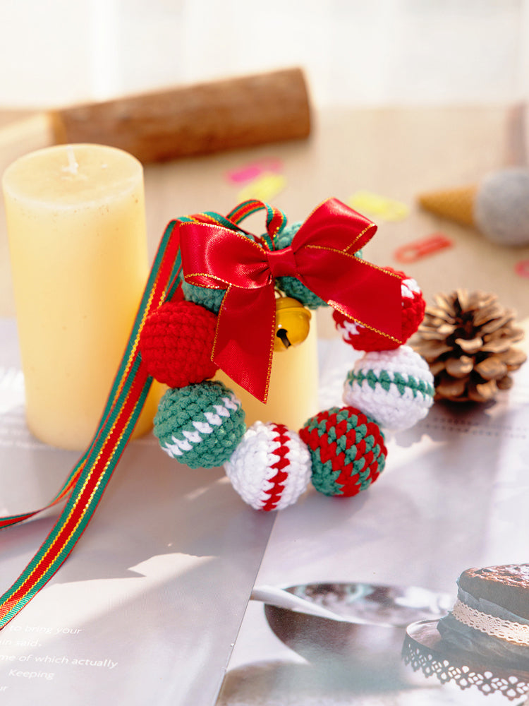Christmas Fur Ball Wreath