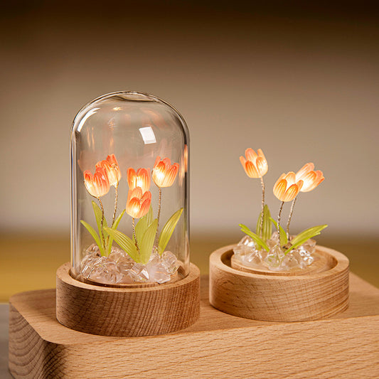 Handmade Glass Tulip Night Light-5/10 flowers