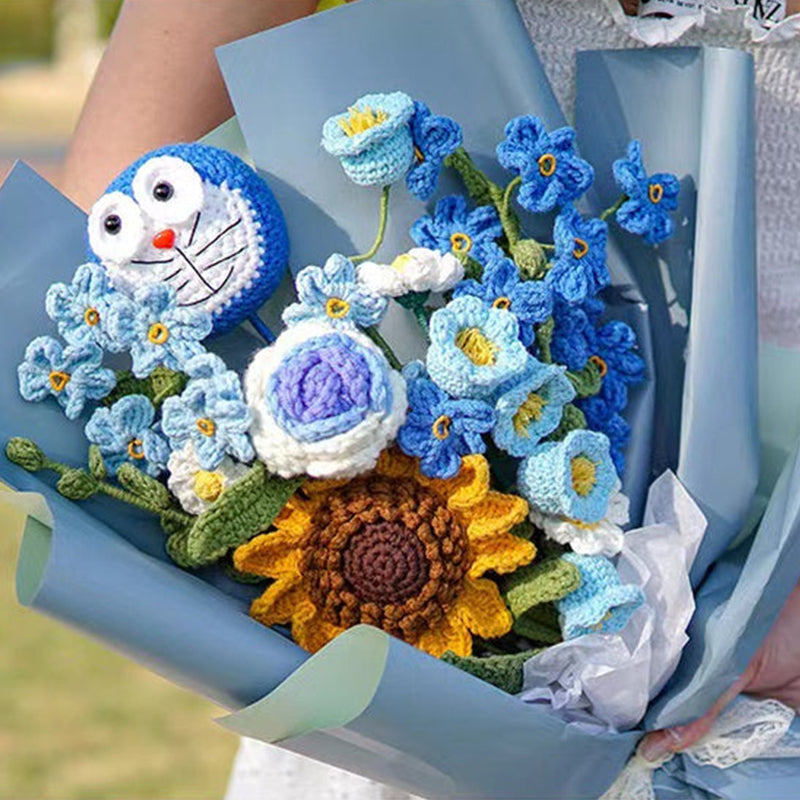 Handmade Knitted Sunflower Bouquet