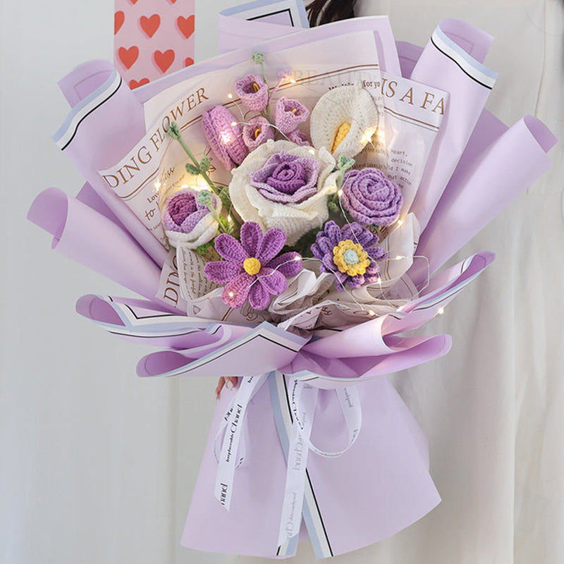 Hand Crocheted Thai Rose Bouquet