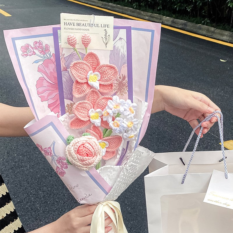 Hand Crocheted Phalaenopsis Bouquet