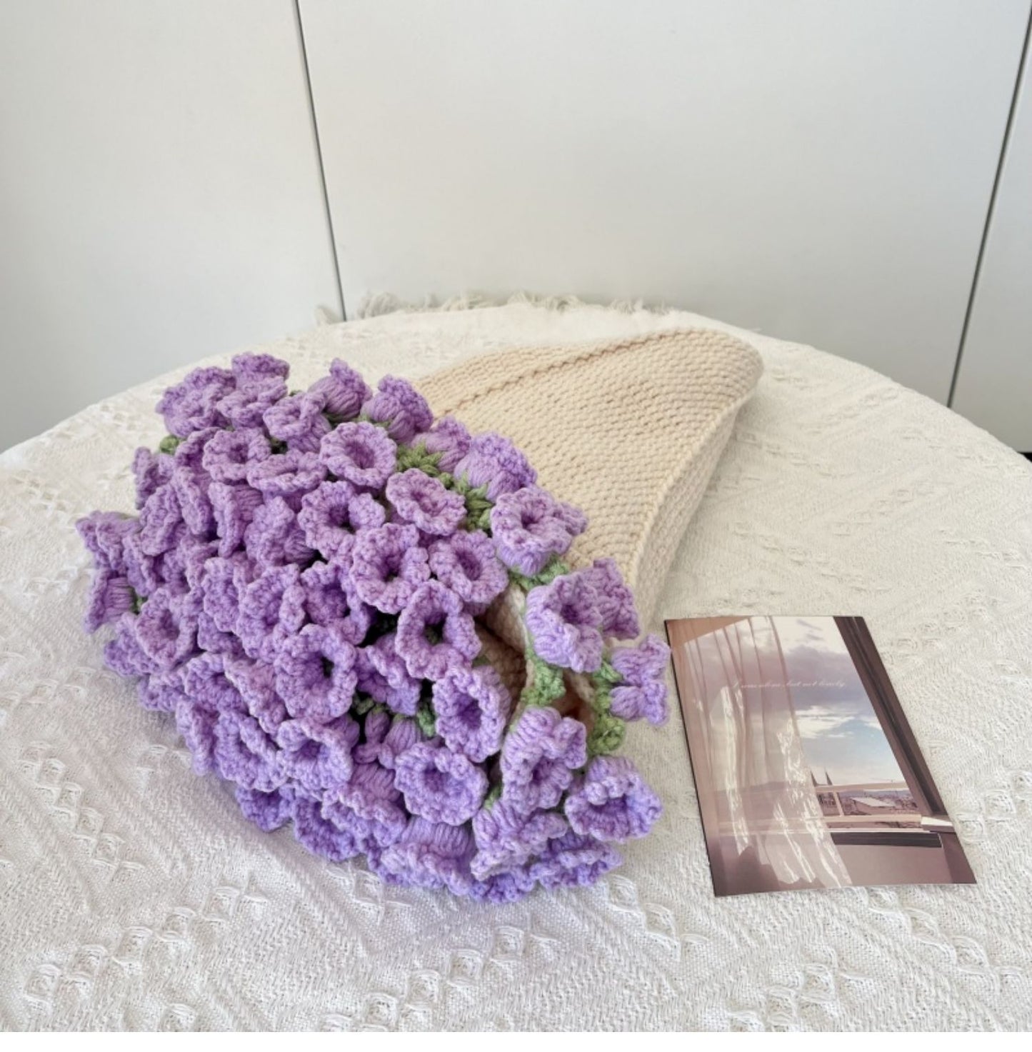 Hand-crocheted floral blanket