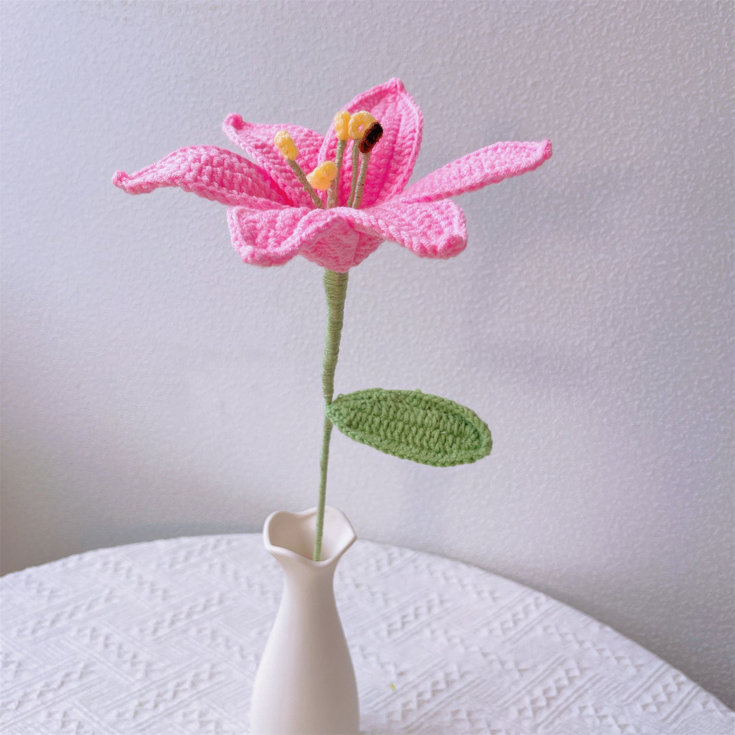 Hand crocheted lilies