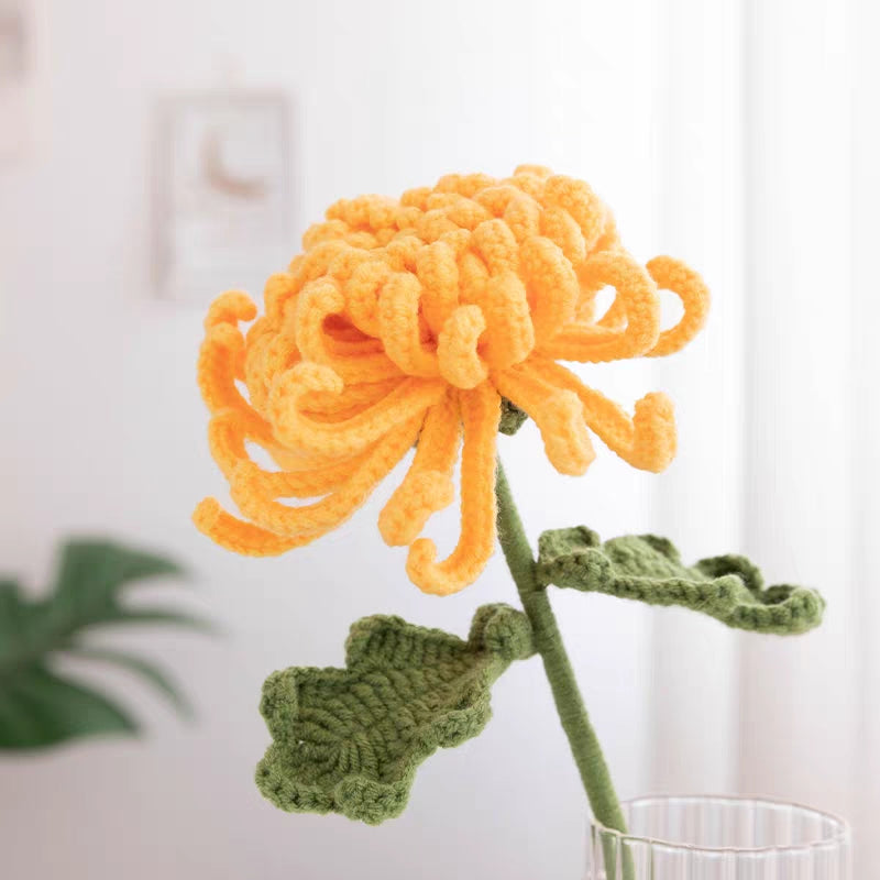 Crocheted chrysanthemum