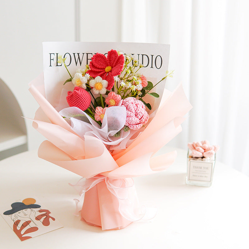 Hand Knitted Cosmos bipinnatus Mixed Bouquet