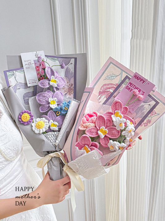 Hand Crocheted Phalaenopsis Bouquet