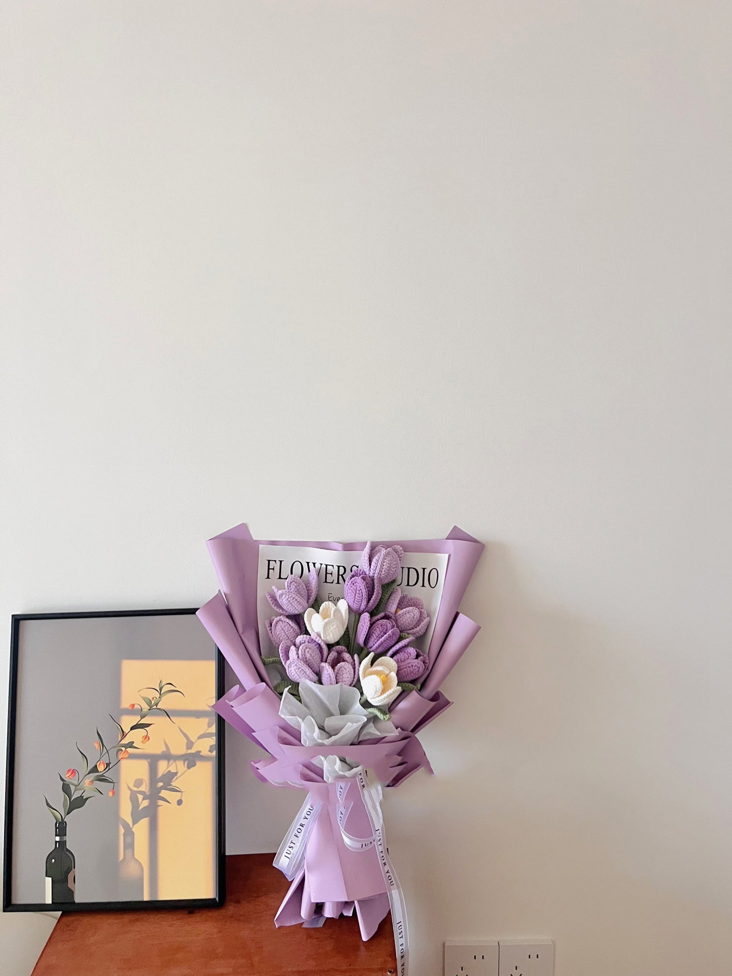 Hand-woven tulip bouquet