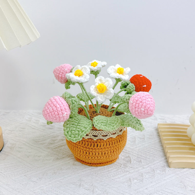 Crochet Tulip Flower Pot