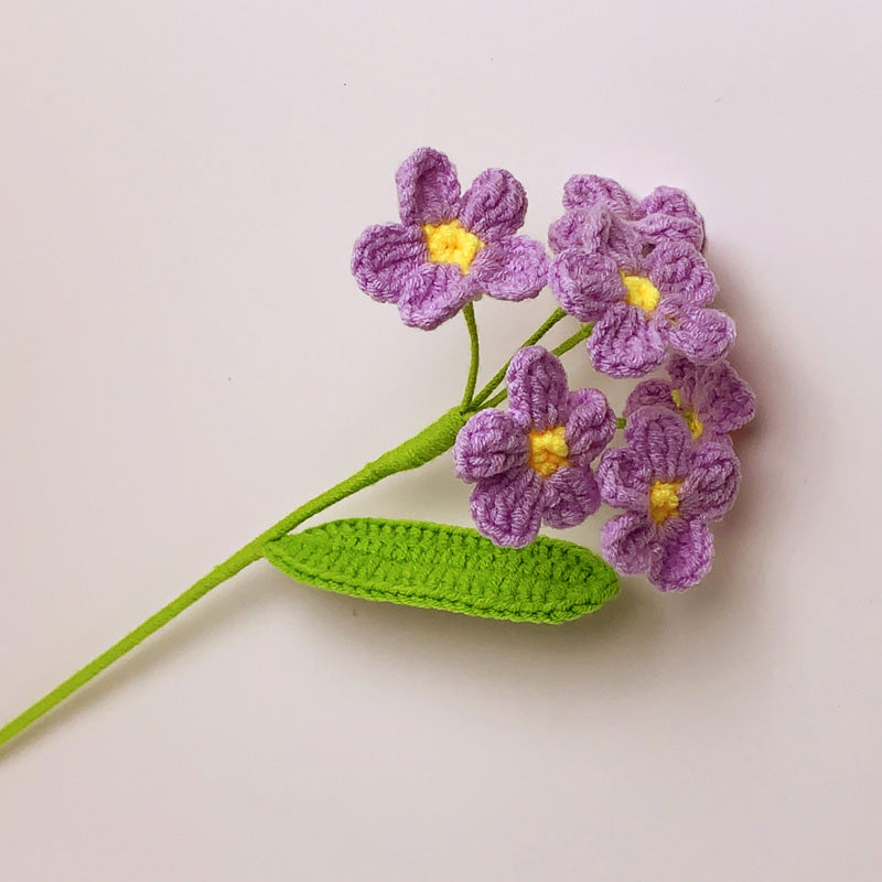 Handwoven forget-me-not flowers