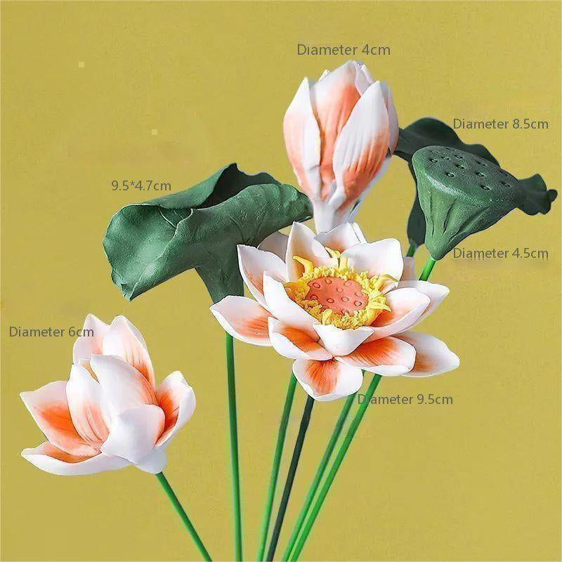 Ceramic handmade porcelain flower art decoration home living room decoration