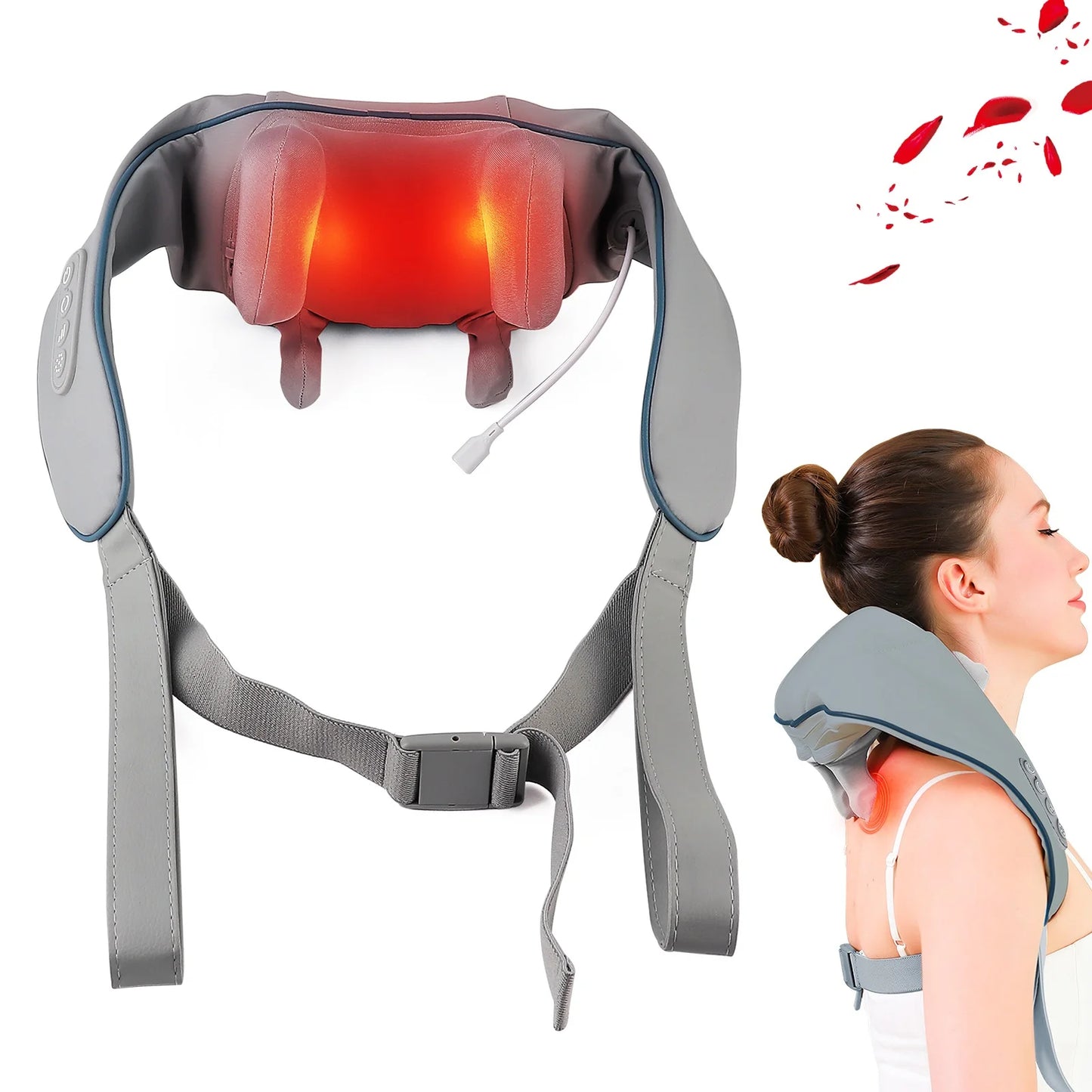 Wireless Neck And Back Shiatsu Kneading Massager