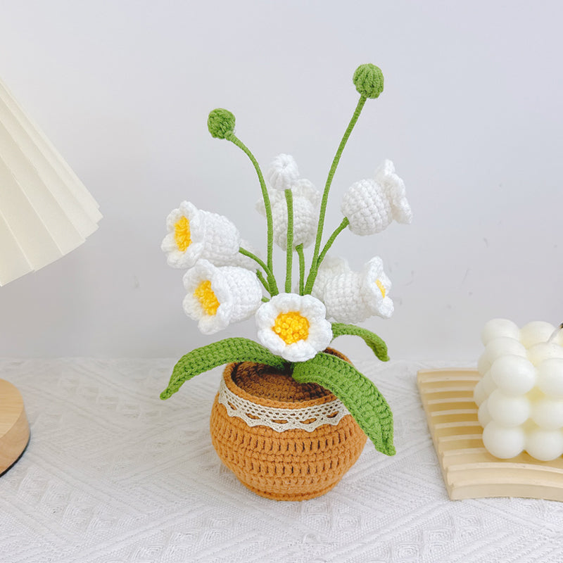 Crochet Tulip Flower Pot