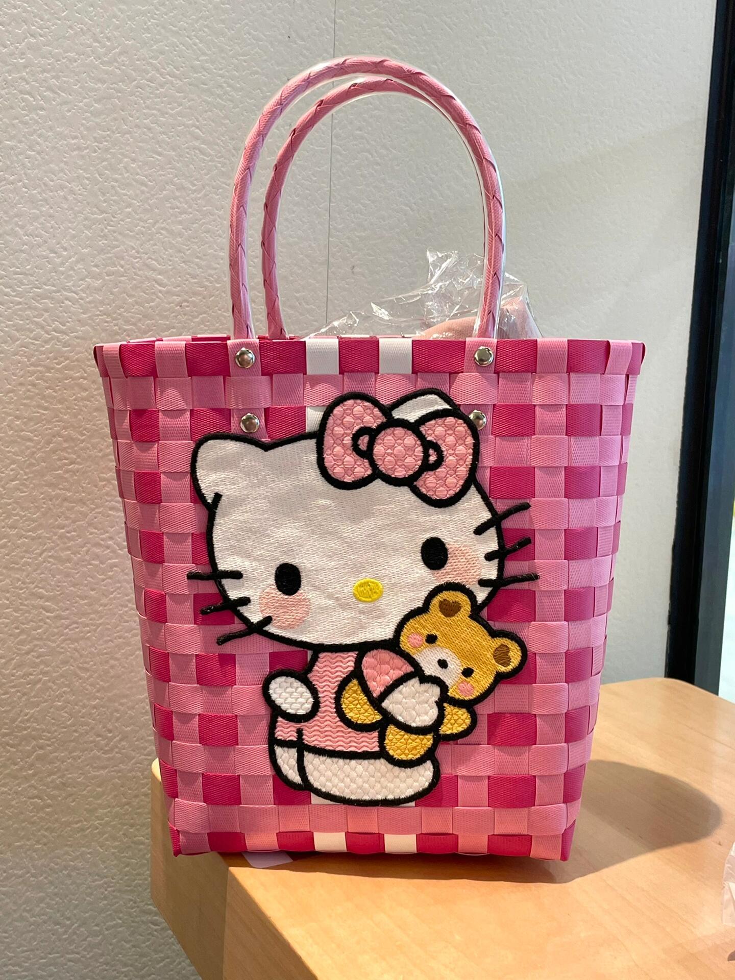 kitty woven bag
