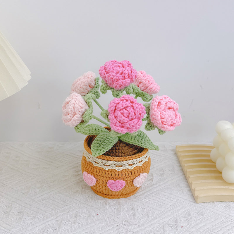 Crochet Tulip Flower Pot