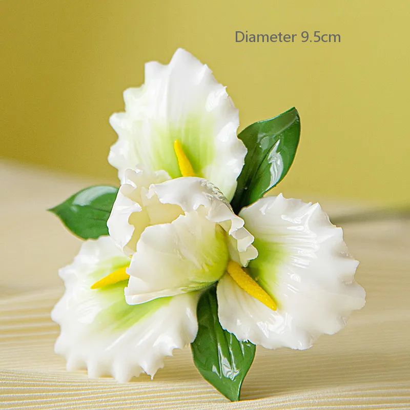 Ceramic handmade porcelain flower art decoration home living room decoration