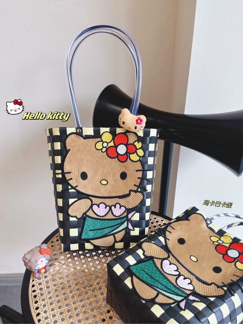 kitty woven bag