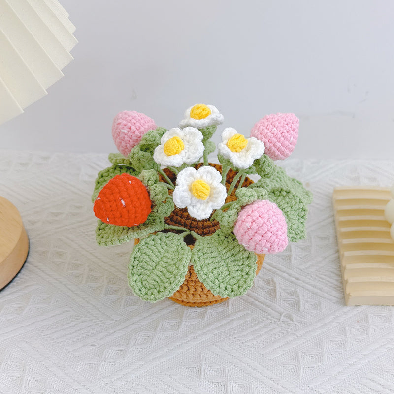 Crochet Tulip Flower Pot