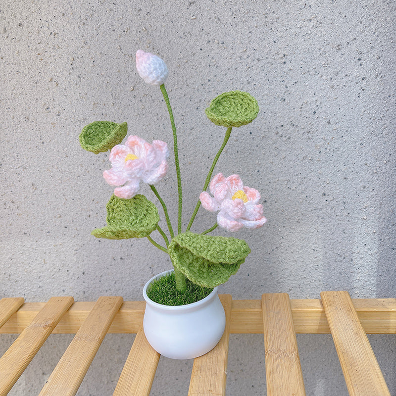Crochet Tulip Flower Pot