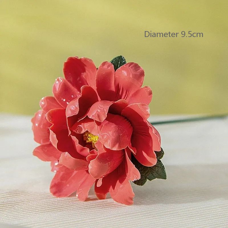 Ceramic handmade porcelain flower art decoration home living room decoration