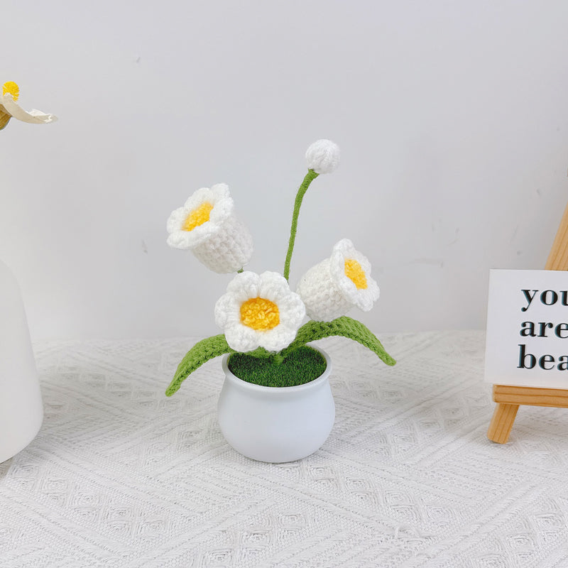 Crochet Tulip Flower Pot
