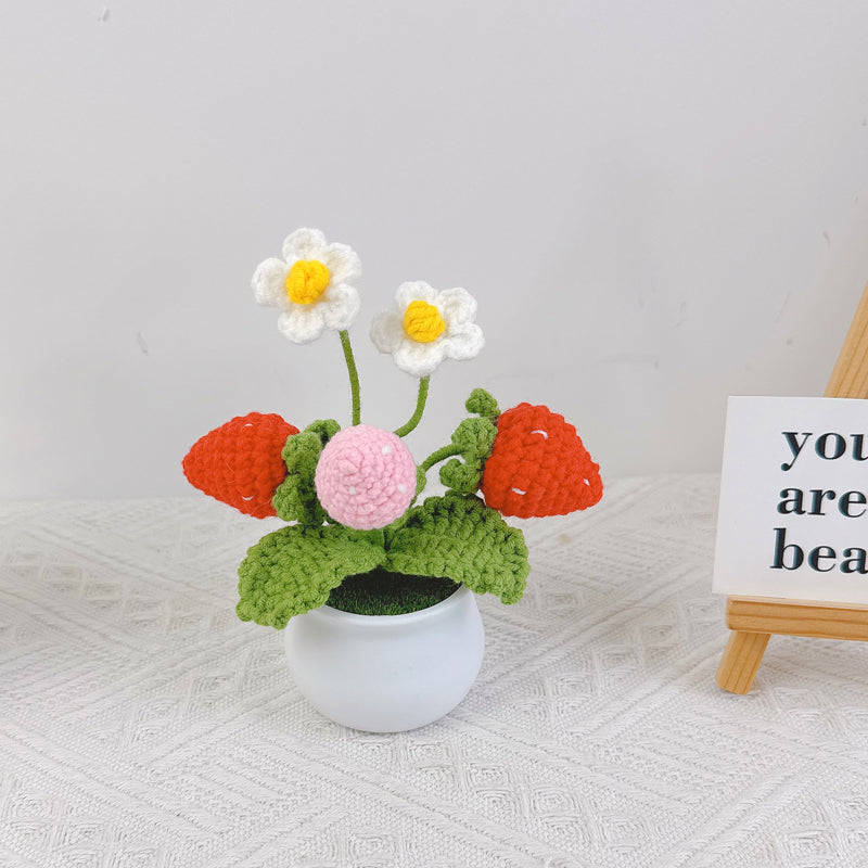 Crochet Tulip Flower Pot