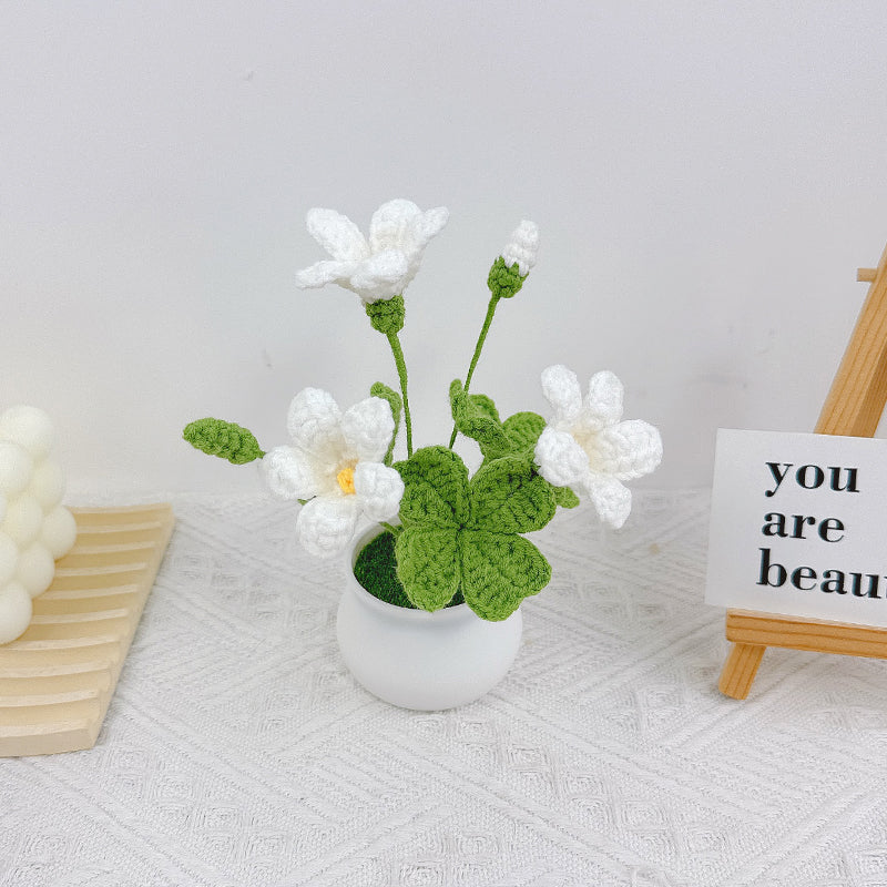 Crochet Tulip Flower Pot