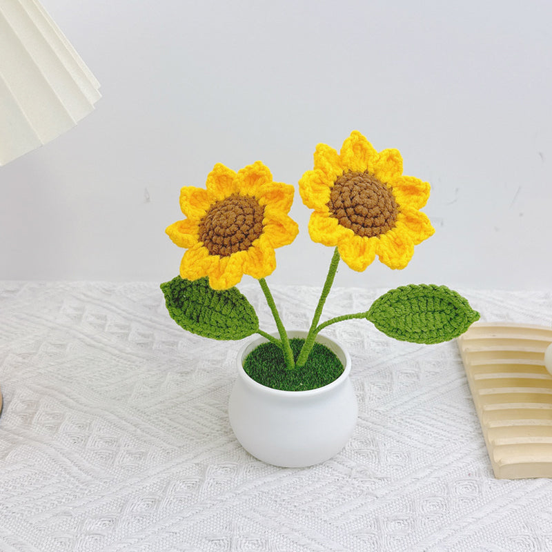 Crochet Tulip Flower Pot