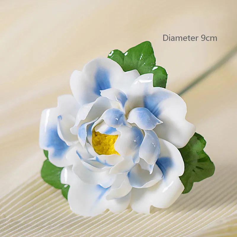 Ceramic handmade porcelain flower art decoration home living room decoration